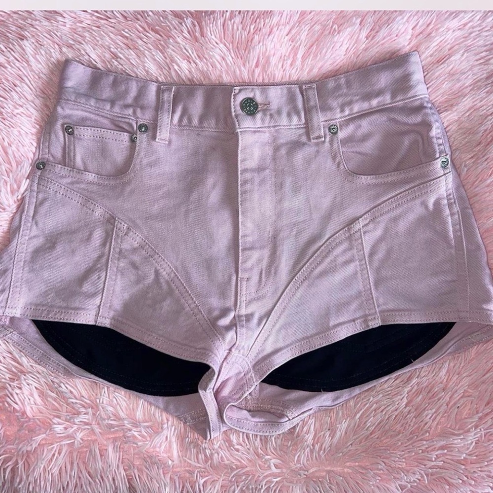 Thierry Mugler Light Pink High Waist Shorts
